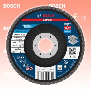 Bosch Expert Fächerschleifscheibe X782, ⌀ 115 mm, Korn 40
