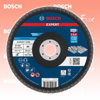 Bosch Expert Fächerschleifscheibe X782, ⌀ 150 mm, Korn 40